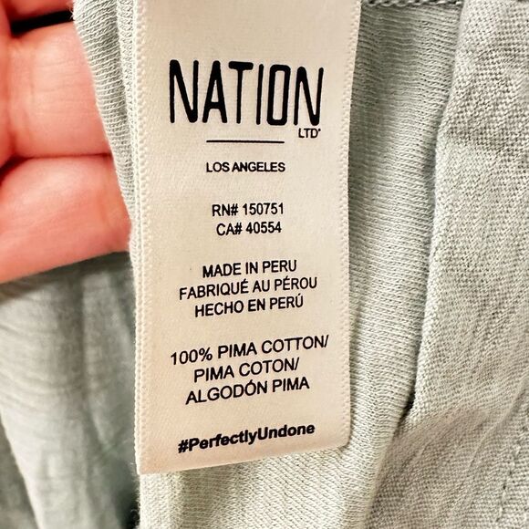 Nation‎ LTD Melissa Tiered Tank Cotton Dress Light Blue Maxi Dress Large - Picture 10 of 12